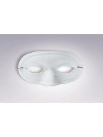 White Satin Domino Mask for Adult Mardi Gras - Accessory