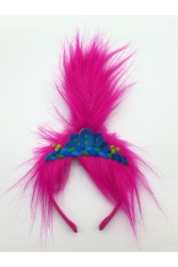 Poppy Trolls 3 - Headband With Attached Hair