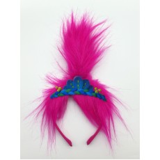Poppy Trolls 3 - Headband With Attached Hair