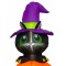 Black Cat On Pumpkin Inflatable - 4ft Tall Animals