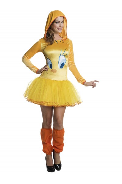 Tweety Hooded Tutu Adult Dress Looney Tunes