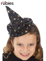 Witch Black & Gold Star Headband for Child