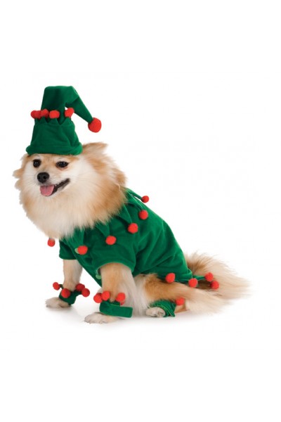 Elf Christmas Pet Costume
