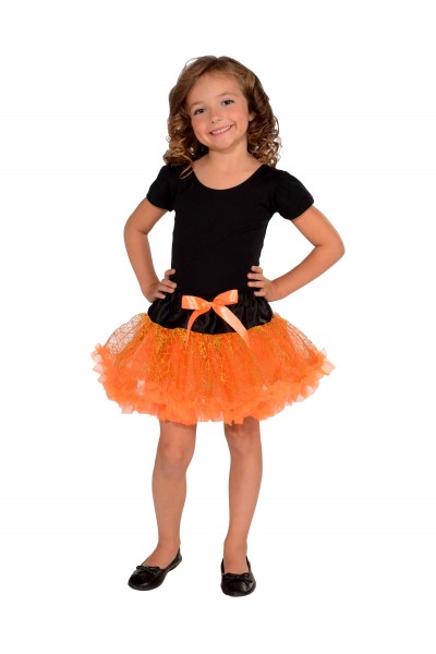 Orange Halloween Tutu Child Skirt