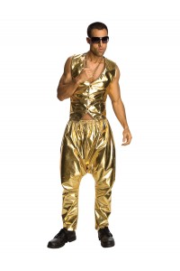 Rapper 1990s Gold Adult Pants