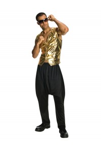 Rapper 1990s Gold Adult Vest