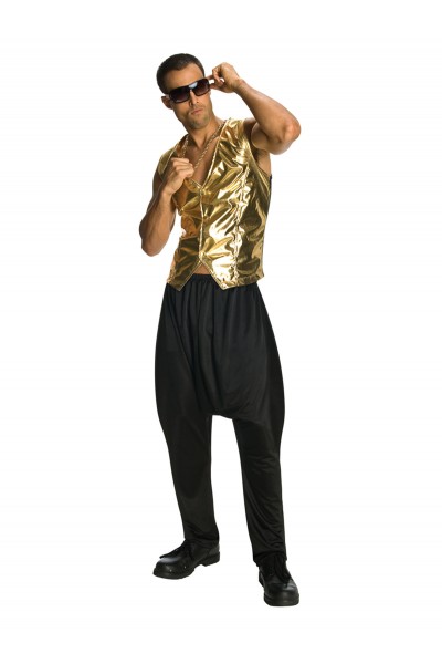 Rapper 1990s Gold Adult Vest
