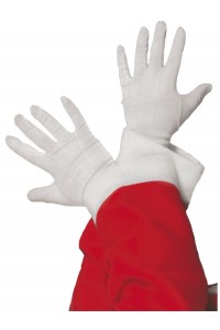 Santa Gloves - White, Adult