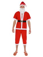 Santa Costume Shorts & Top Set for Adult