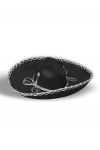 Black Mexican Sombrero for Adult