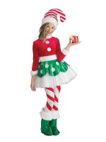 Candy Cane Elf Princess Child Costume Christmas