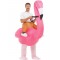 Inflatable Ride Em Flamingo Costume Hawaiian