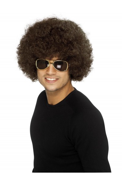 70s Funky Afro Wig, Adult - Brown
